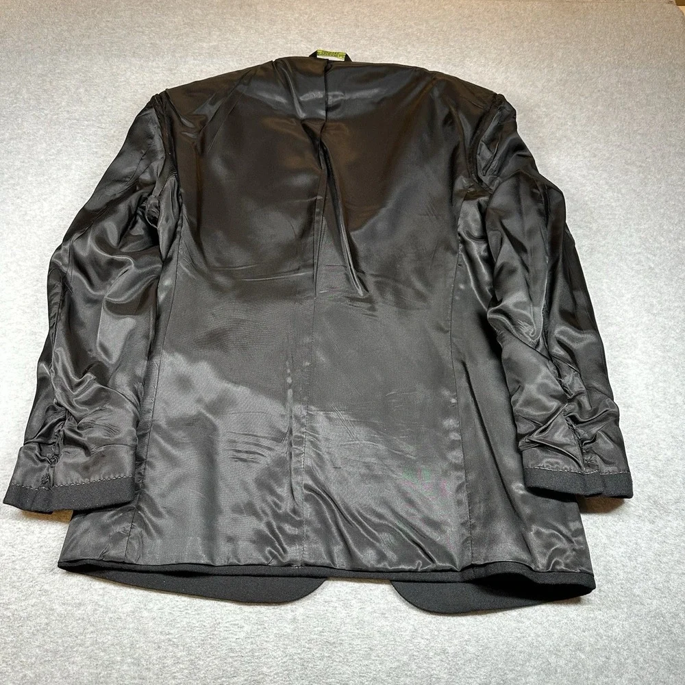 Brooke & Deane Pure Wool Blazer Mens 40R Black Jacket‎ Made In USA NOTE